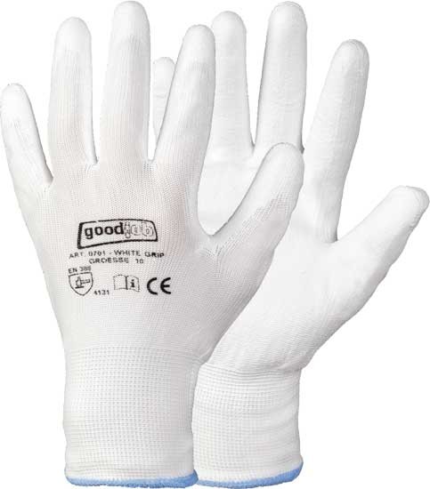 Pu beschichtete Handschuhe, White Grip